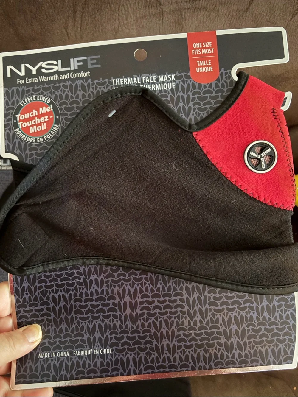 NYSLIFE NIP Balaclava Black Face Masks with Blue / Red / or Black Panels